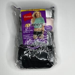 Hanes Cotton Tagless Briefs 9 Pack Size 8